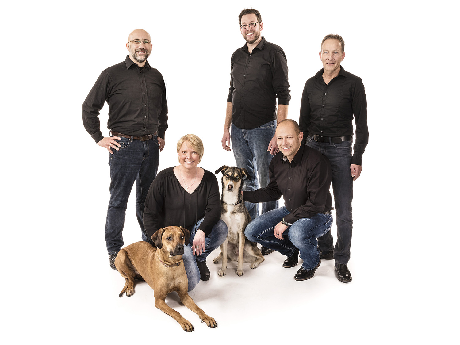 Mitarbeiter mit Hunden